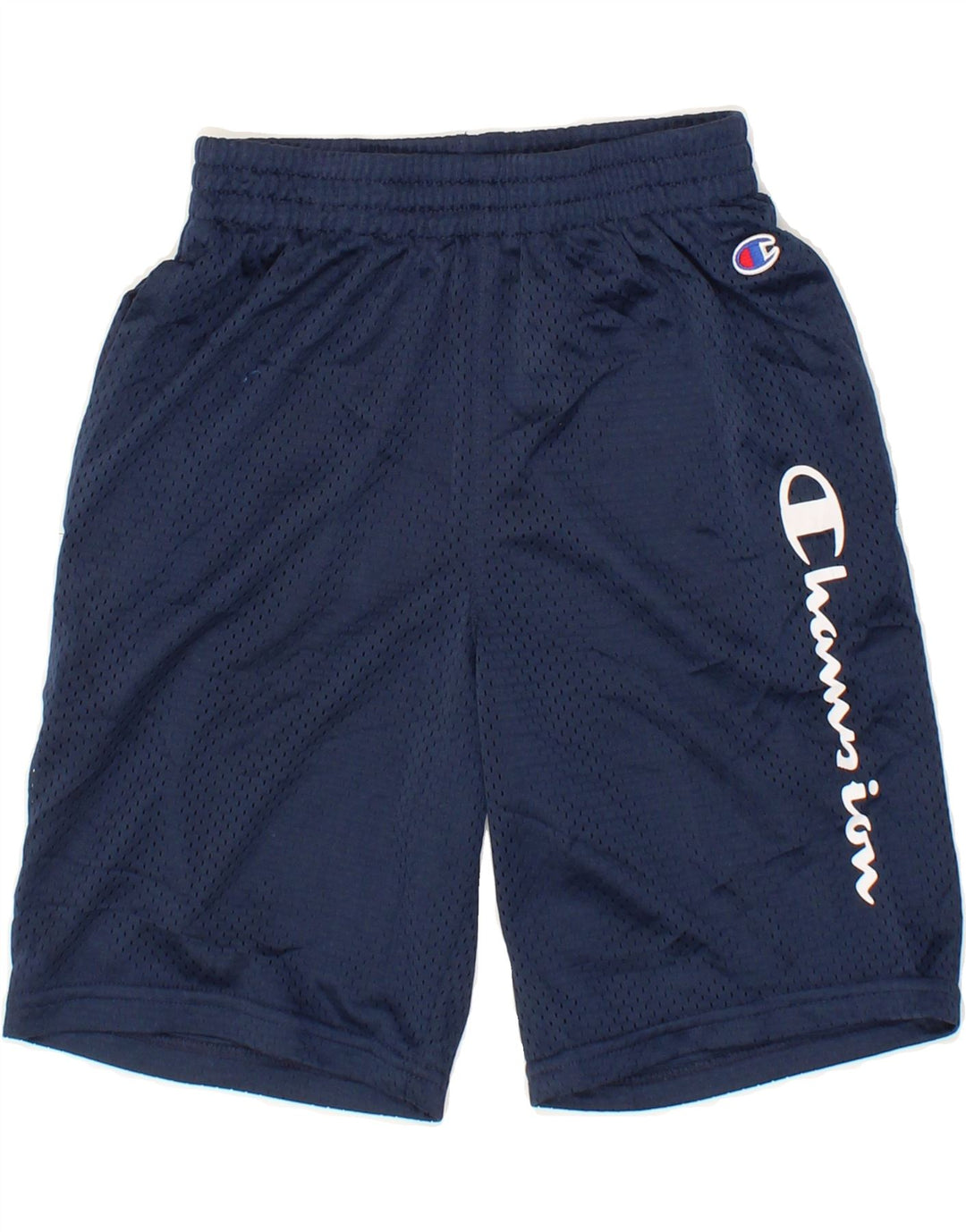 CHAMPION Boys Graphic Sport Shorts 11-12 Years Large Navy Blue Polyester Vintage Champion and Second-Hand Champion from Messina Hembry 