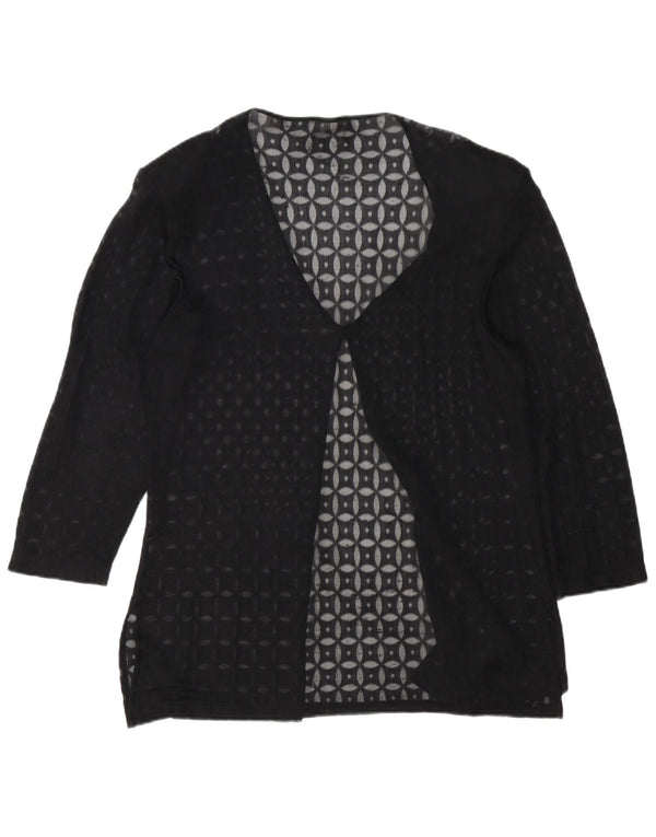 Top cardigan cu mâneci 3/4 pentru femei Jegains Mattiolo UK 20 2XL Negru geometric