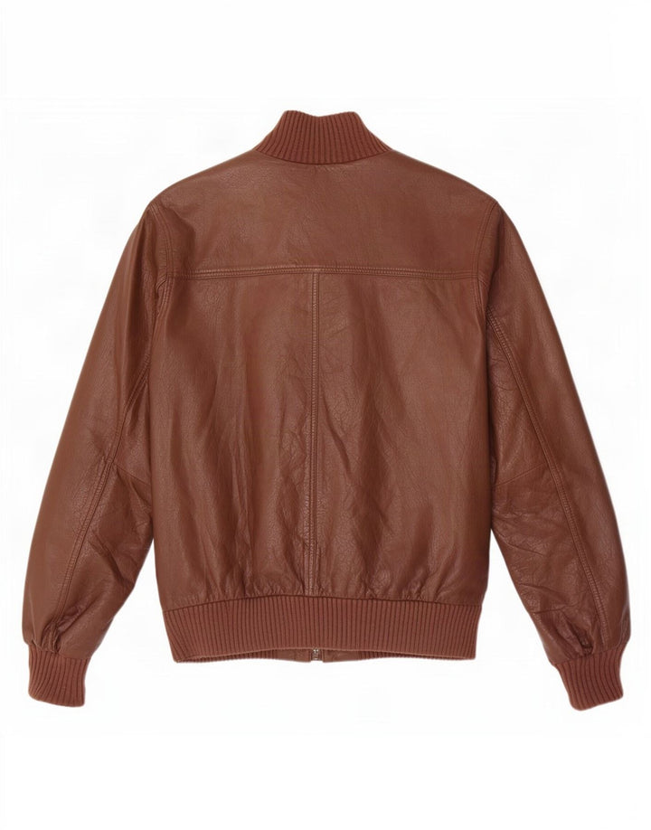 Jachetă din piele Timberland Bomber pentru bărbați UK 38 Maro Mediu