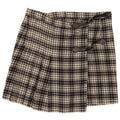 Fusta Mini W32 Vintage pentru femei, cu carouri mari, negru