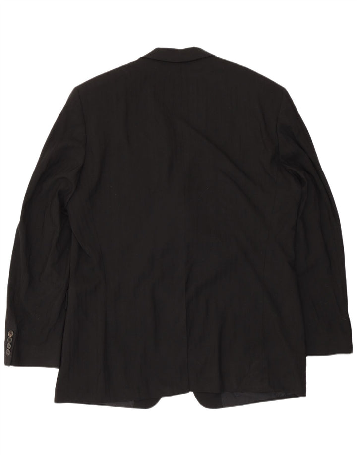 Blazer pentru bărbați Hugo Boss cu 3 nasturi EU 56 3XL Lână cu dungi negre