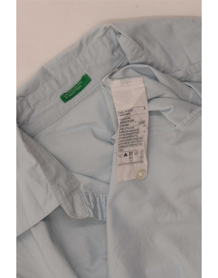 Pulover pentru femei Benetton UK 10 Small Blue Bumbac