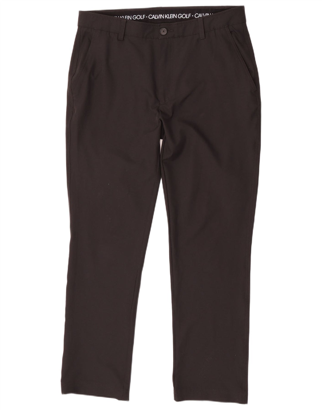 Pantaloni chino drepți Calvin Klein pentru bărbați L34 L31 Poliester negru