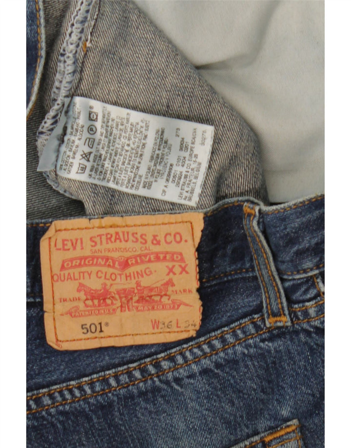 Blugi drepti pentru bărbați Levi's 501 W36 L28 Bumbac albastru
