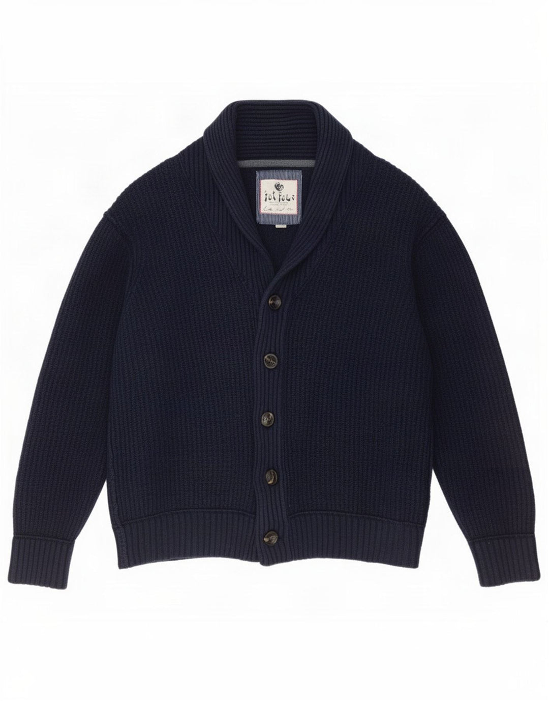 Pulover cardigan pentru bărbați Fat Face 2XL bumbac bleumarin
