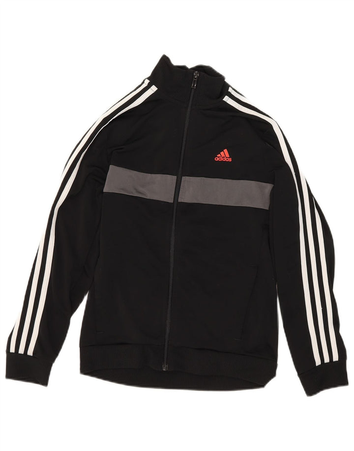 Jachetă de trening pentru băieți Adidas 11-12 ani, negru, color block