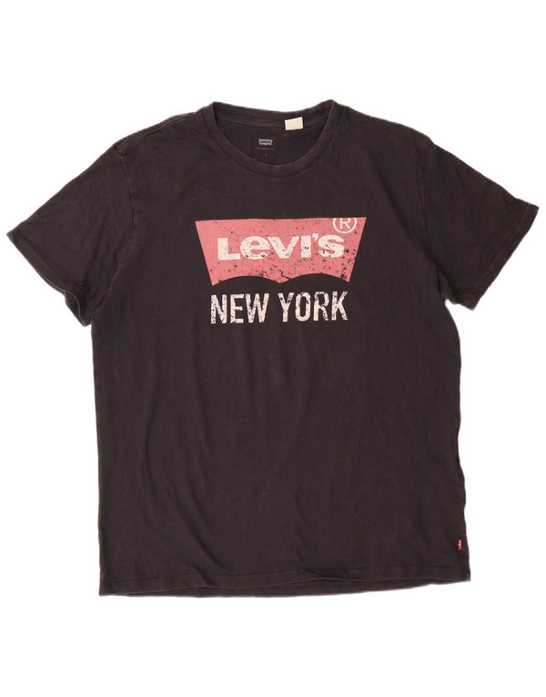 Tricou grafic pentru femei LEVI'S Top UK 16, mare, negru, bumbac