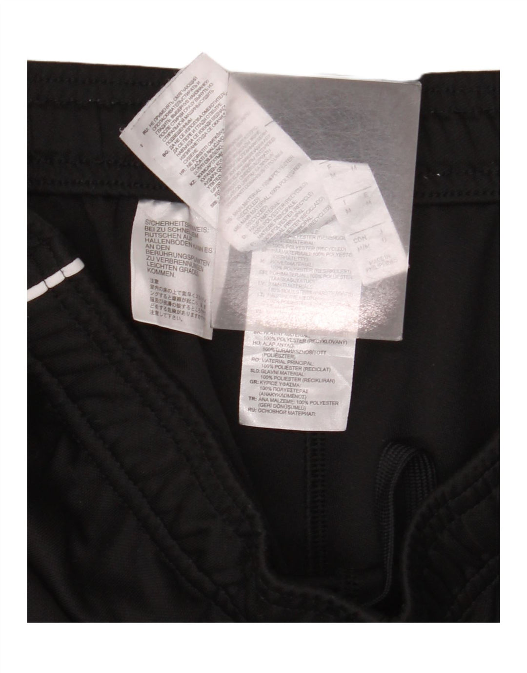 Pantaloni de trening Adidas pentru bărbați, poliester mediu negru