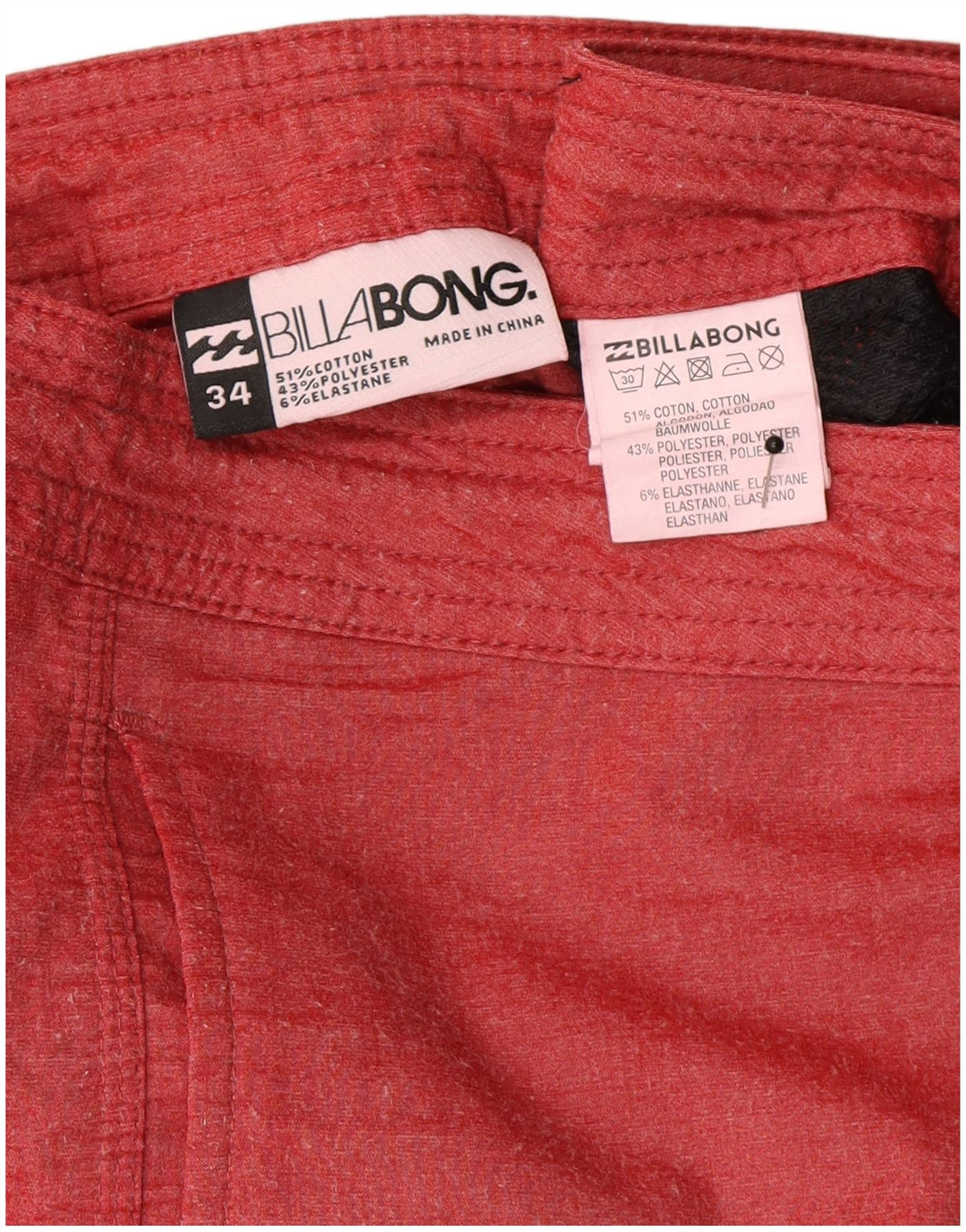 Pantaloni scurți de înot Billabong pentru bărbați, bumbac cu pete roșii mari