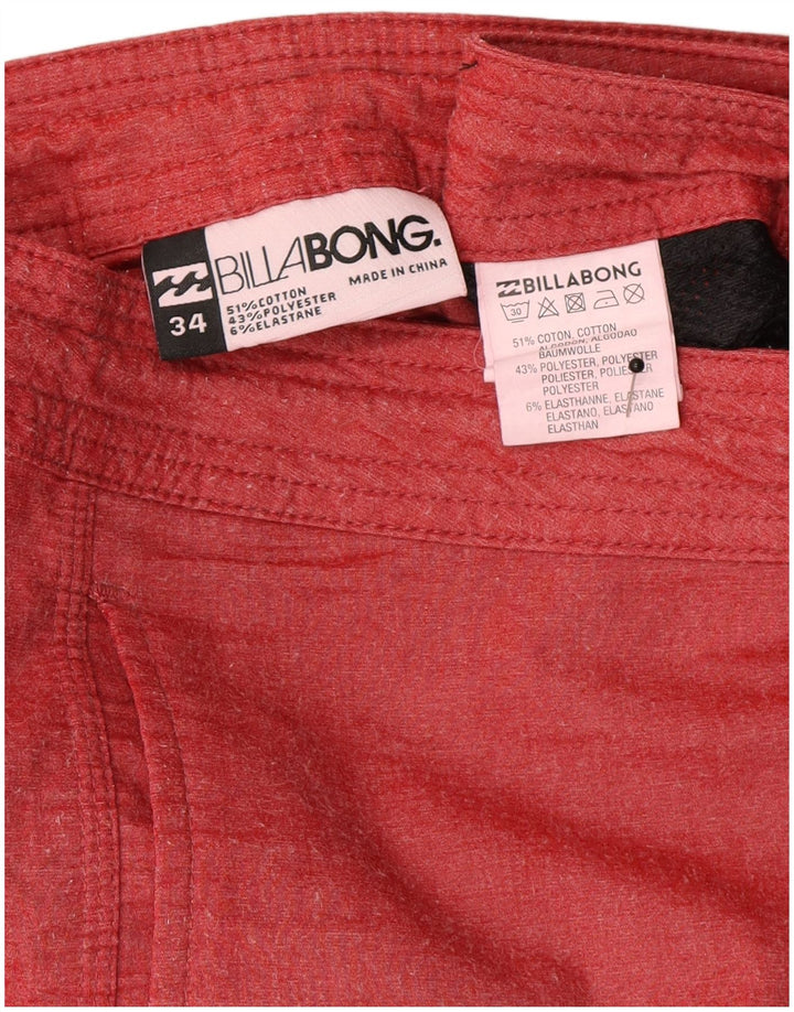 Pantaloni scurți de înot Billabong pentru bărbați, bumbac cu pete roșii mari