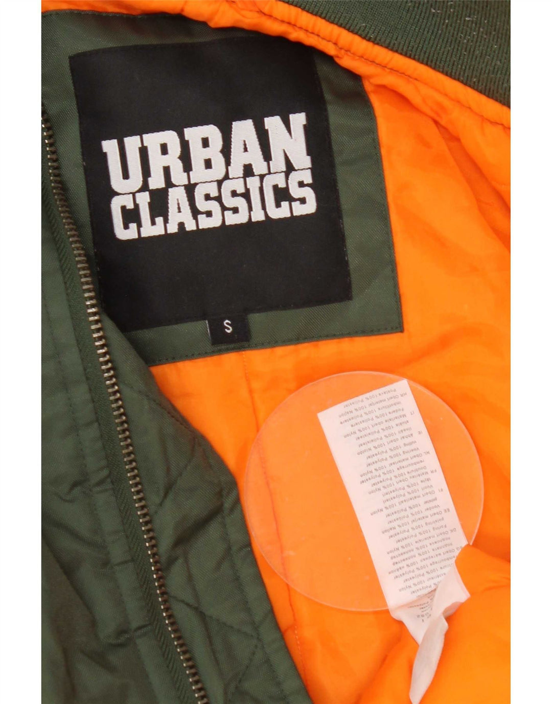 Jachetă de aviator căptușită pentru bărbați Urban Classics UK 36 Nylon verde mic