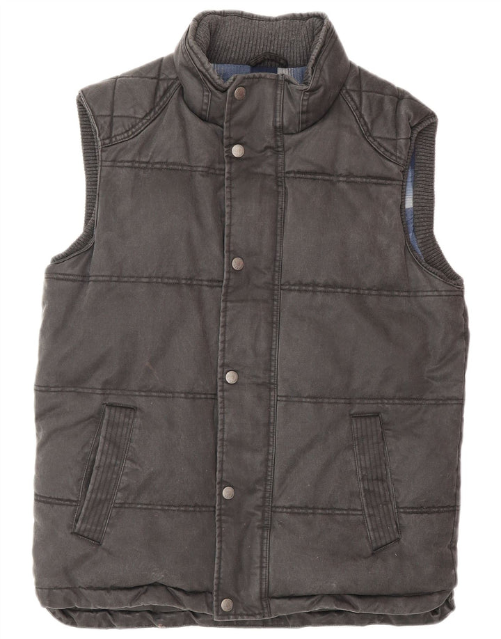 FAT FACE Gilet căptușit pentru bărbați UK 36 Small Grey Bumbac