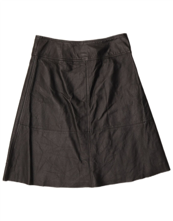 Fusta din piele pentru femei H&M US 8 Medium W30 Piele neagră