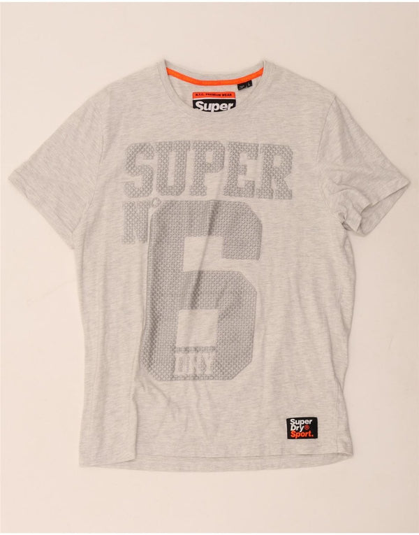 Tricou grafic pentru bărbați Superdry Top 2XL, bumbac cu pete gri