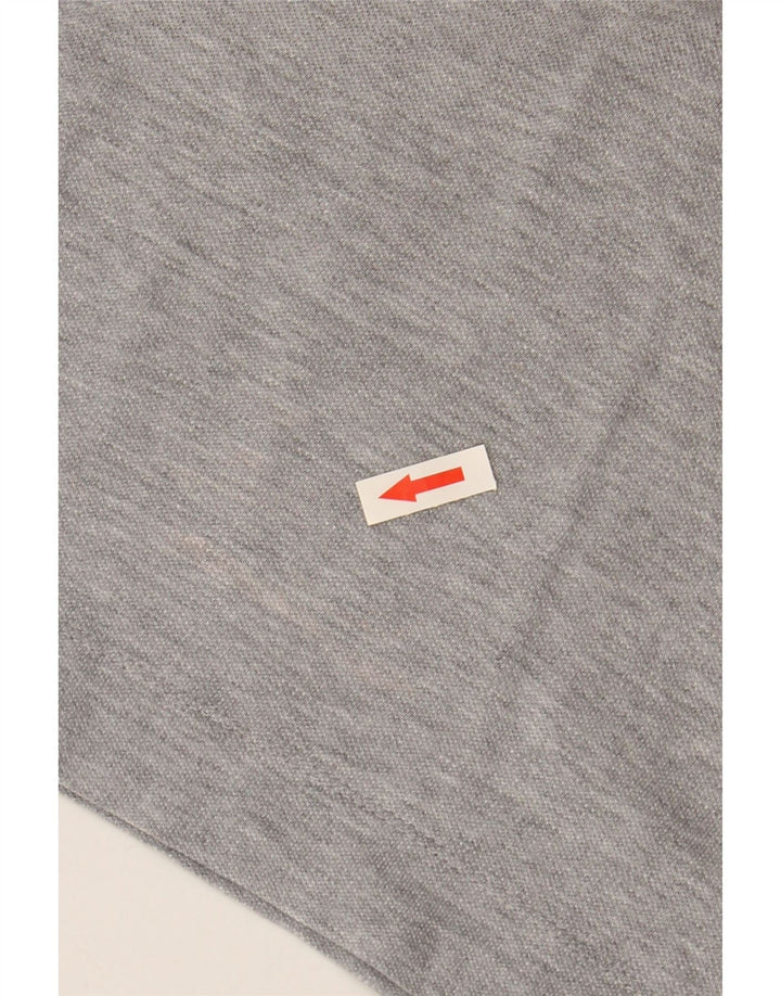 BENETTON Tricou polo pentru femei UK 14 Gri mediu