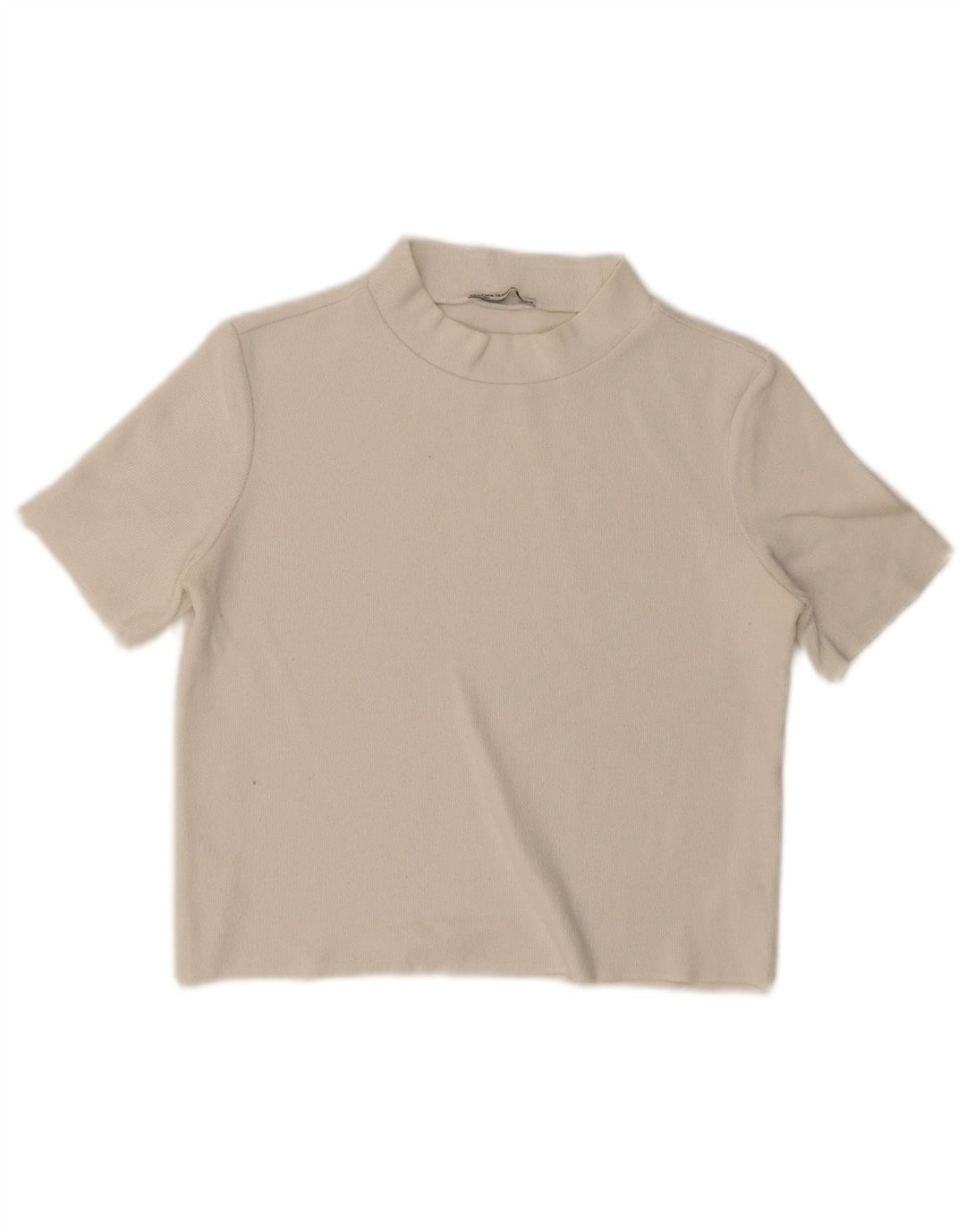 Top Crop Trafaluc pentru femei Zara UK 10 Small Off White