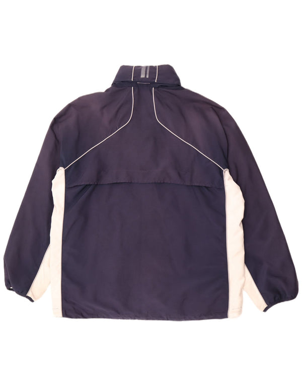 Nike Mens Hooded Rain Jacket UK 45/47 XL Navy Blue Colourblock