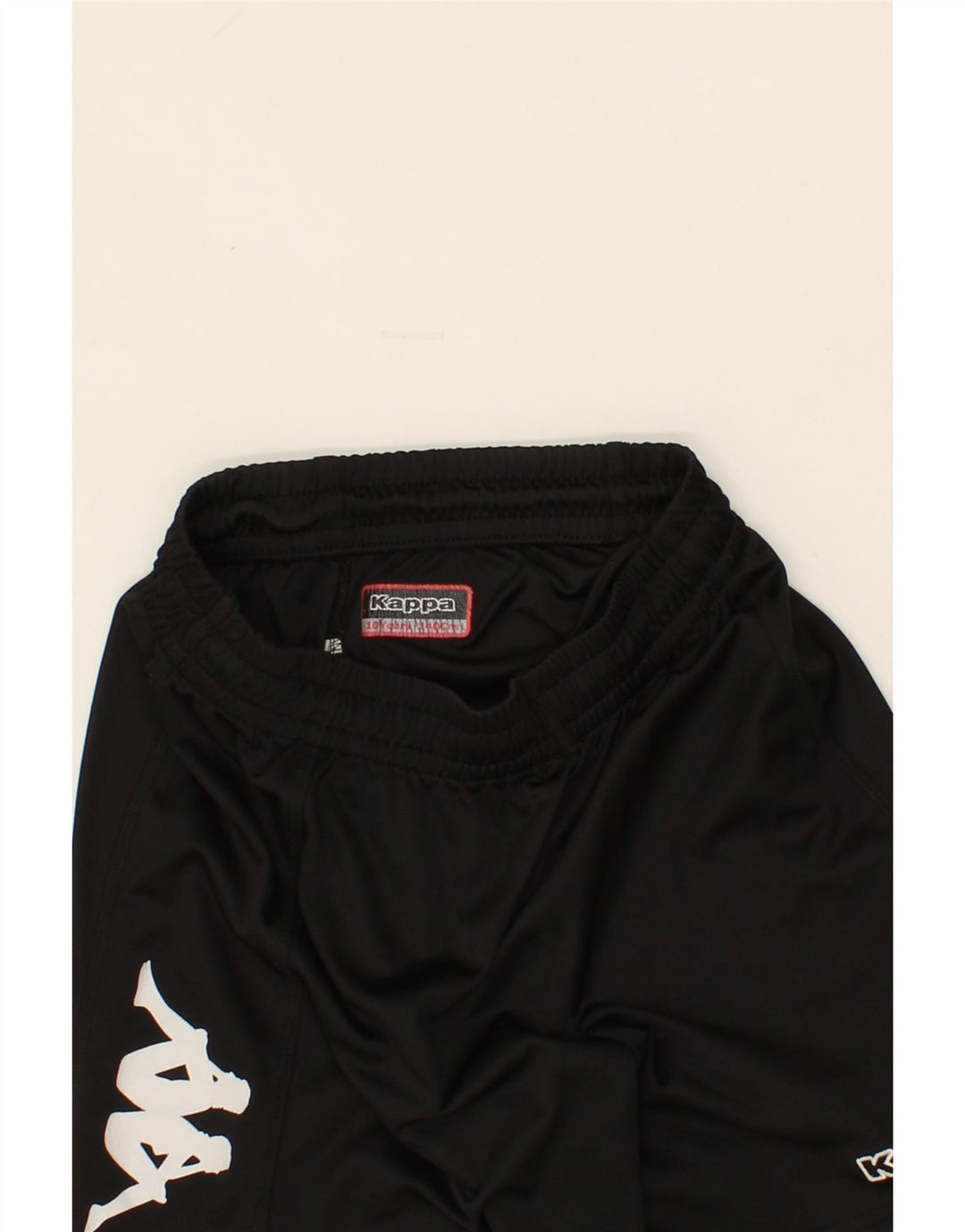KAPPA Boys Graphic Sport Shorts 9-10 Years Black Vintage Kappa and Second-Hand Kappa from Messina Hembry 