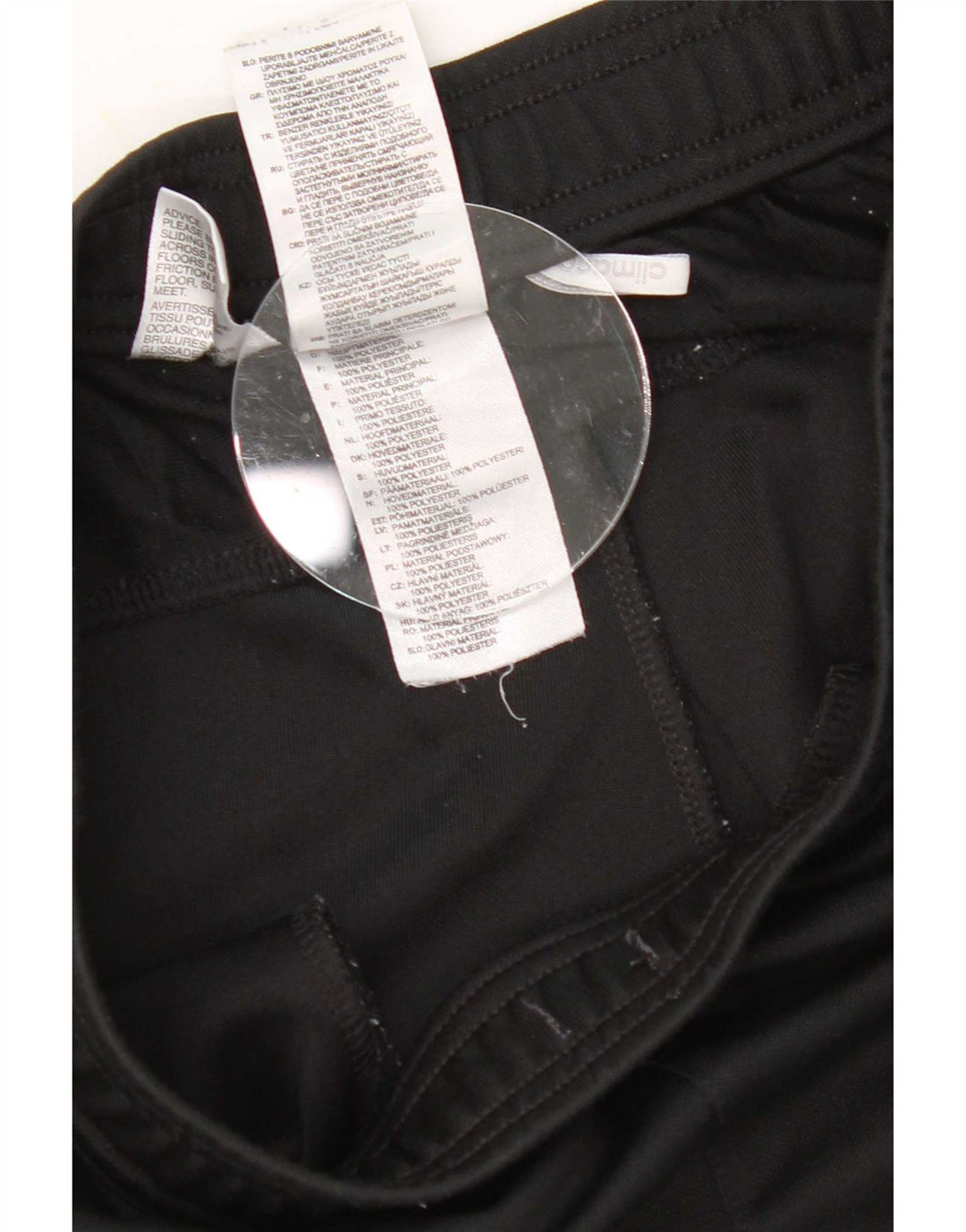 Pantaloni de trening Adidas Climalite pentru femei UK 10 Poliester negru mic