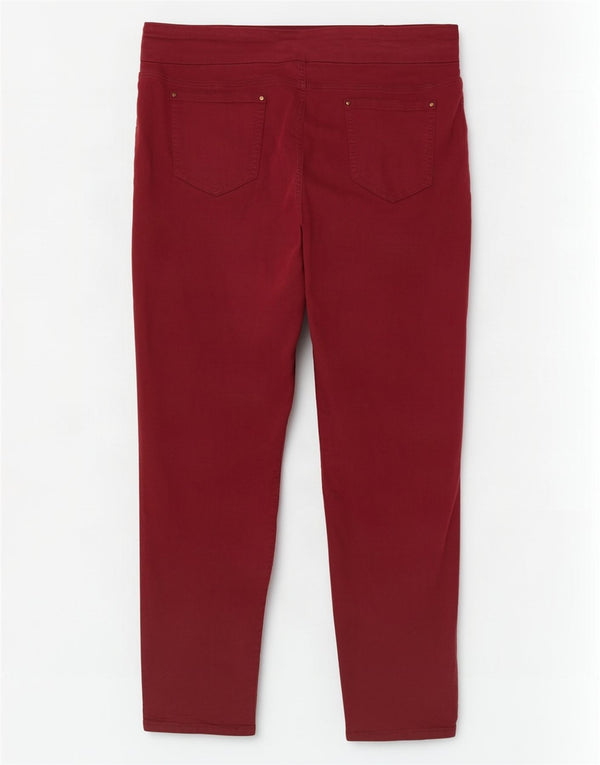 Marks & Spencer Pantaloni casual pentru femei Autograph UK 26 5XL W52 L30 Burgundy