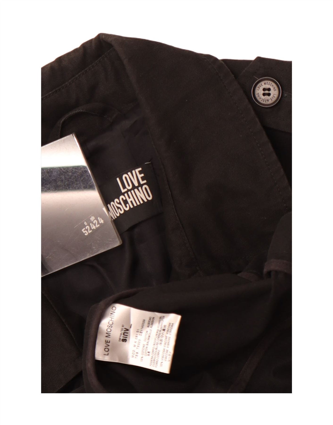 Palton Moschino pentru bărbați UK 42 XL bumbac negru