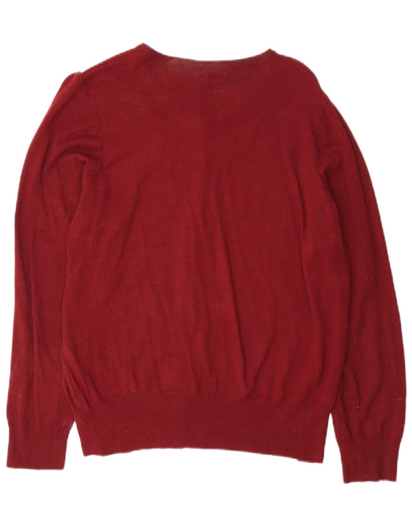 Pulover cardigan pentru femei Marks & Spencer UK 18 XL Viscoză burgundă
