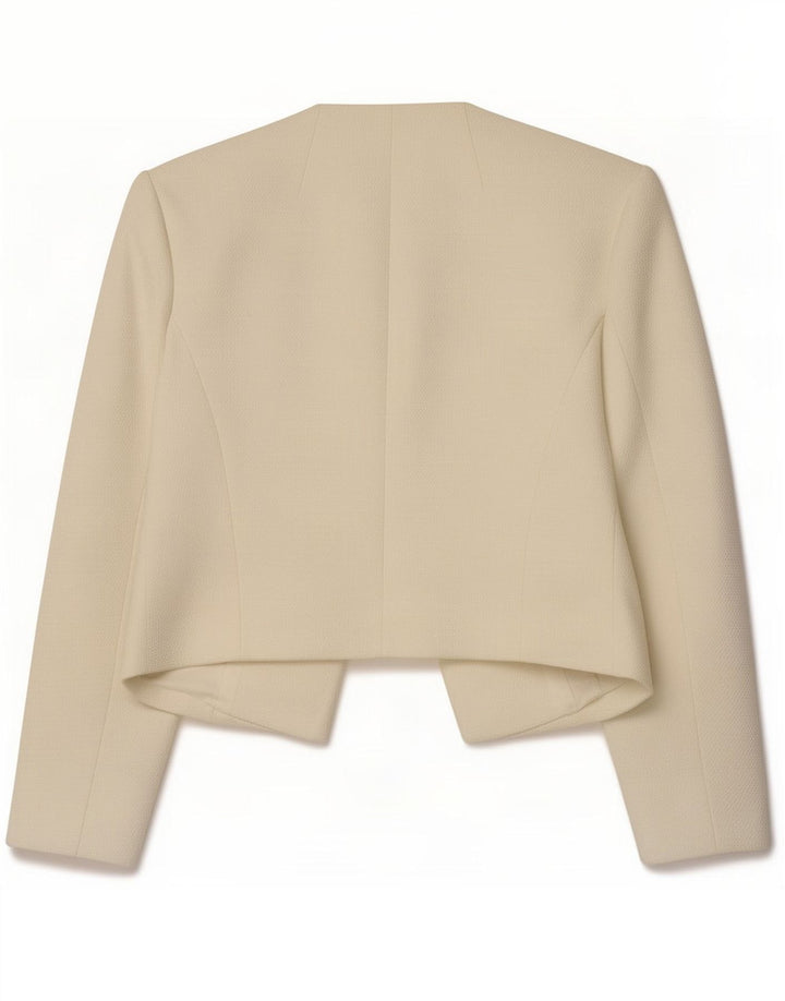 Jachetă Bolero Hobbs pentru femei cu mâneci 3/4 deschise UK 8, poliester alb mic