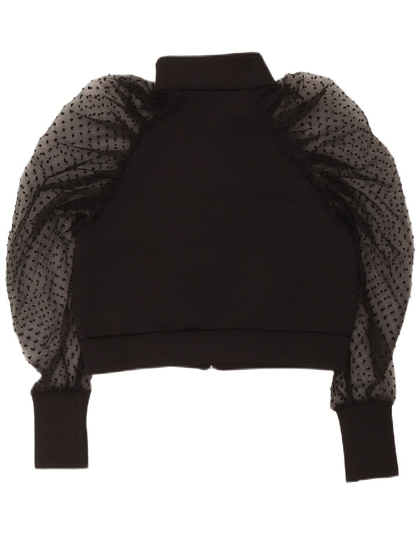 Top cardigan pentru femei Zara UK 10, poliester negru mic