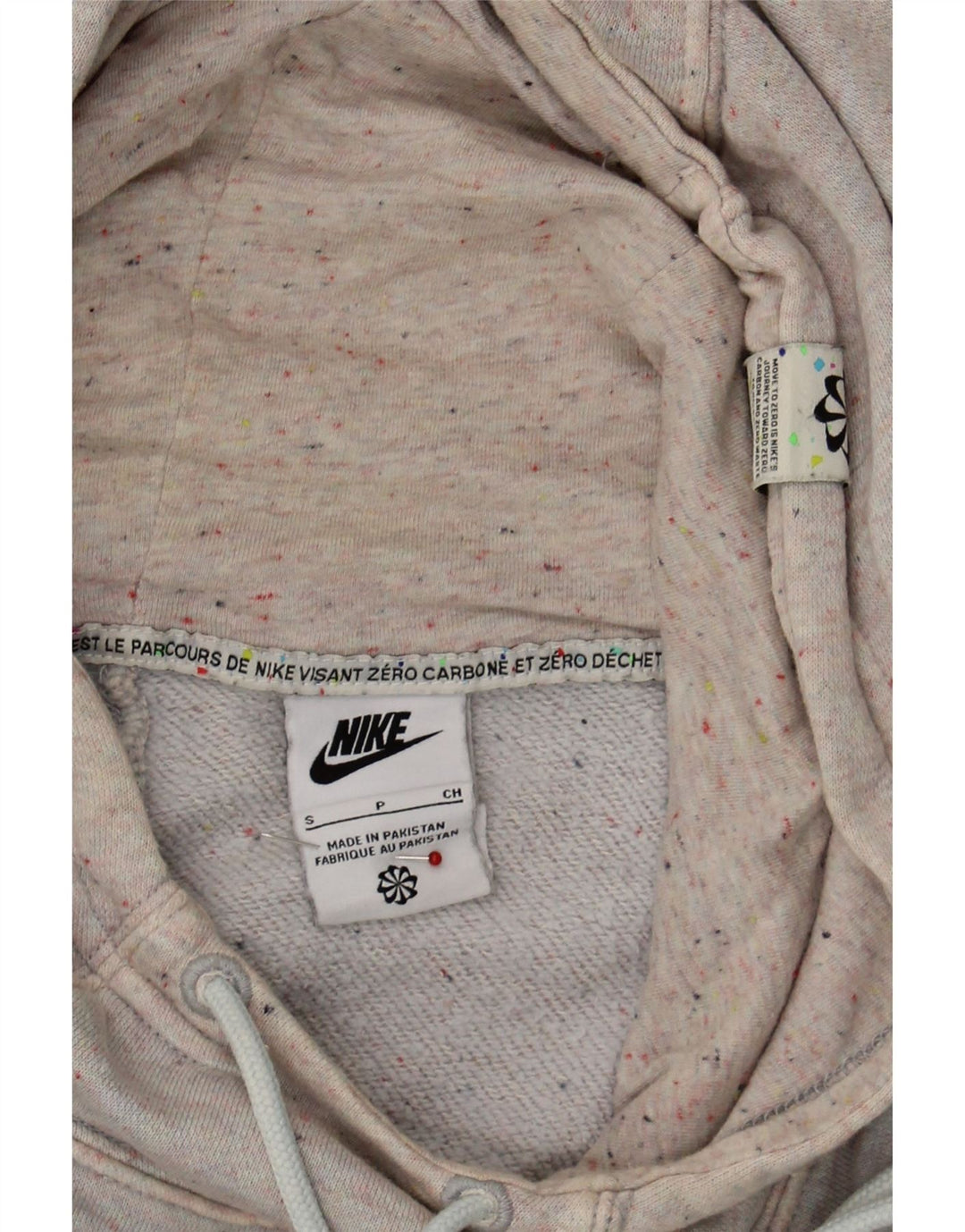 NIKE Mens Hoodie Jumper Small Grey Flecked Cotton Vintage Nike and Second-Hand Nike from Messina Hembry 