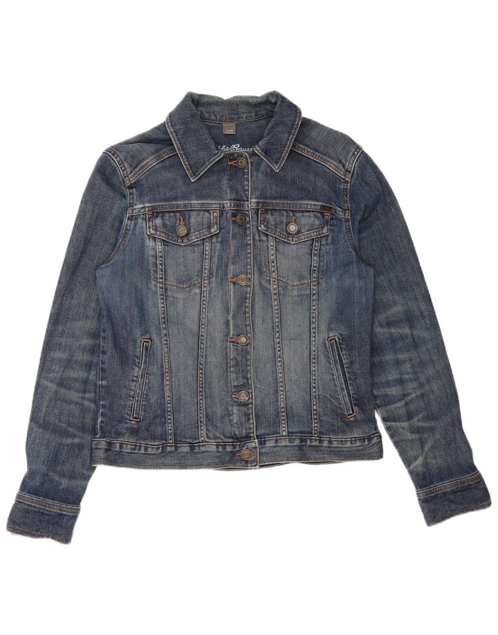 Jachetă de blugi pentru femei Eddie Bauer UK 14, bumbac albastru mediu
