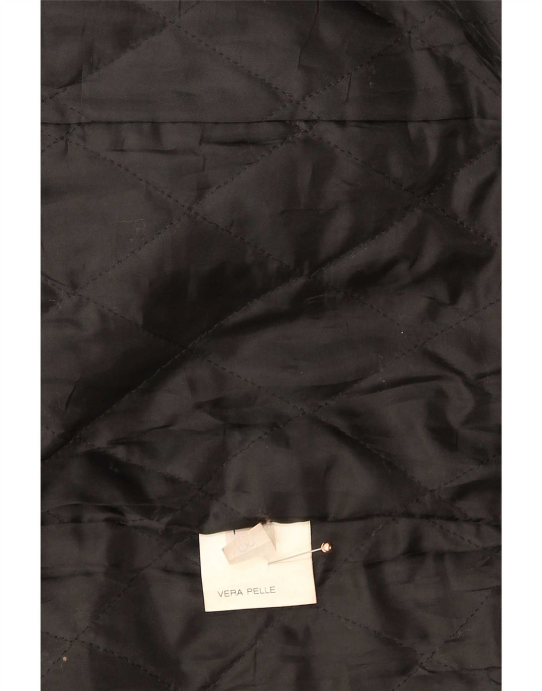 Palton din piele vintage pentru femei UK 14 Medium Black