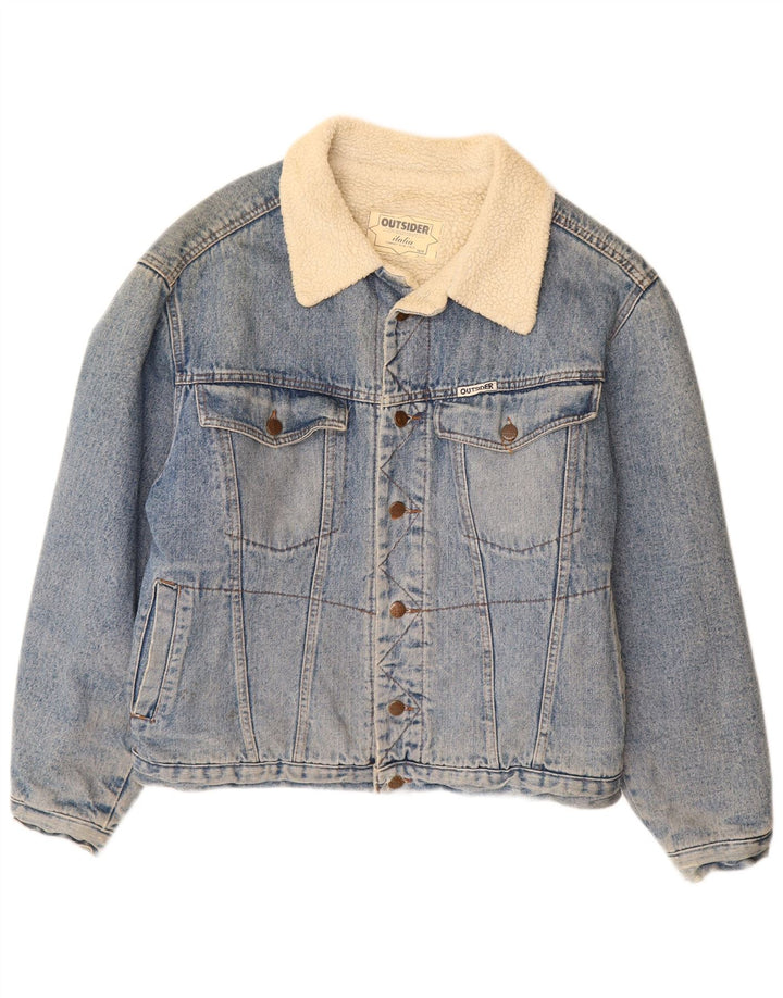 Jachetă pentru bărbați din denim Sherpa UK 42 XL Bumbac albastru