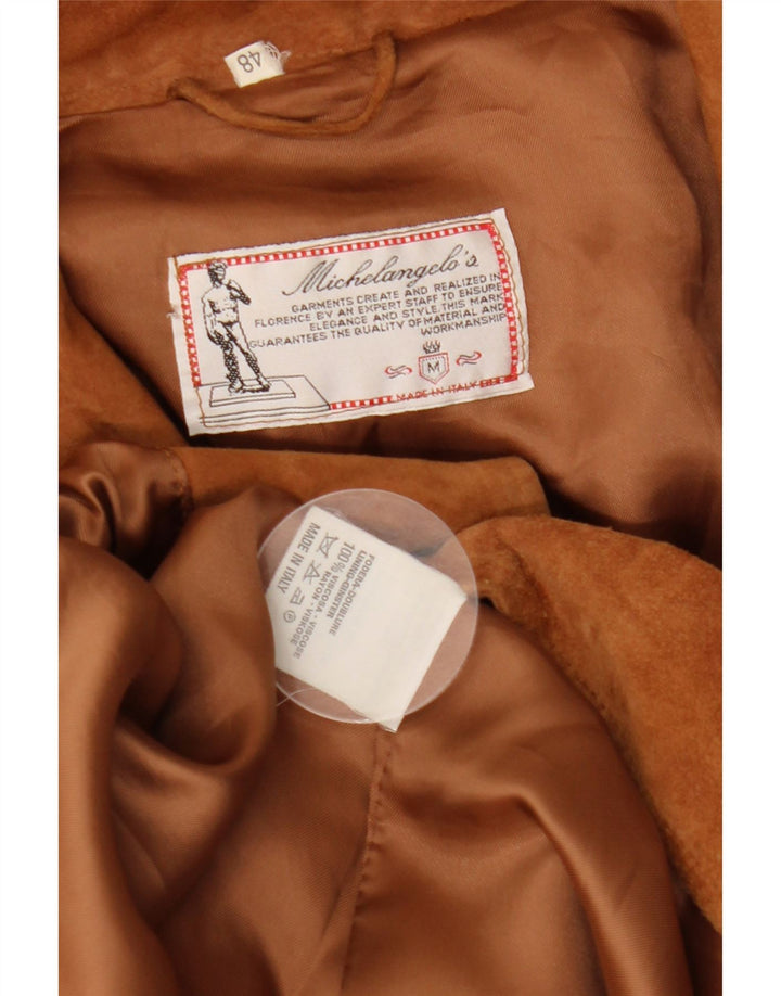 Jachetă de piele intoarsa MICHELANGELO pentru femei IT 48 XL din piele maro