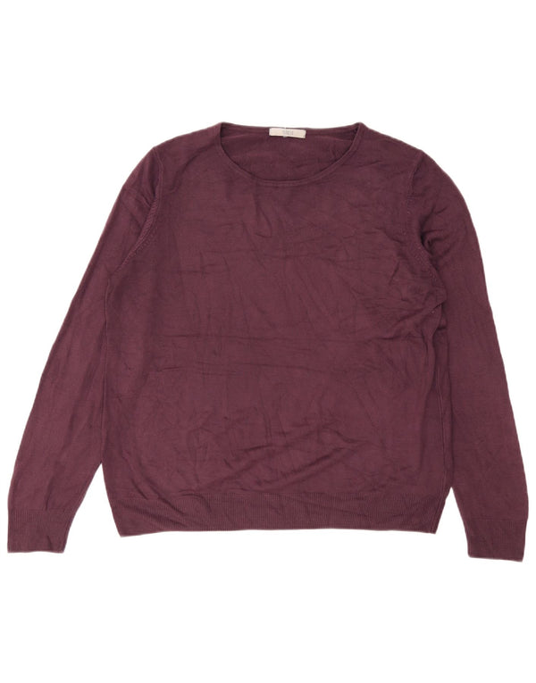 Pulover pentru femei Marks & Spencer, cu gât de barcă, UK 18 XL, violet, acrilic