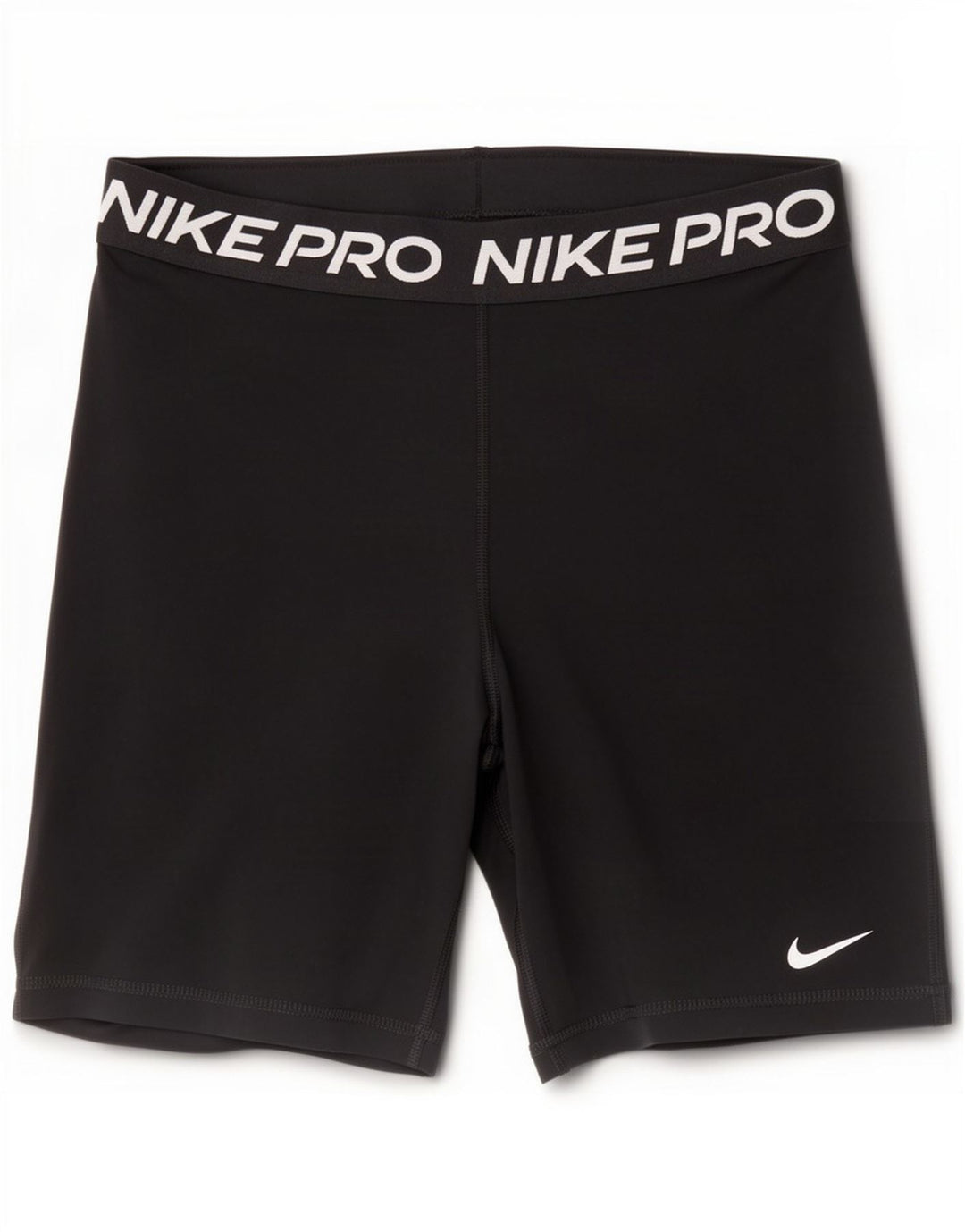 Pantaloni scurți sport Nike Dri Fit Graphic pentru femei UK 12 Poliester mediu negru