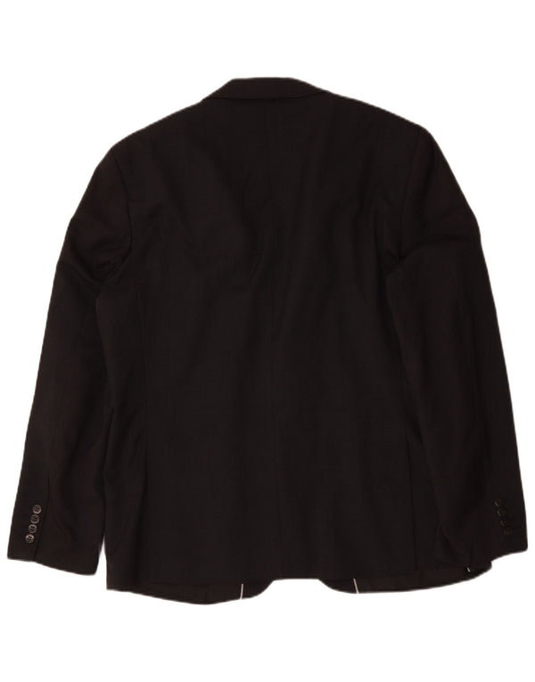 Jachetă pentru bărbați Marks & Spencer Autograph cu 2 nasturi, UK 44 XL, lână neagră