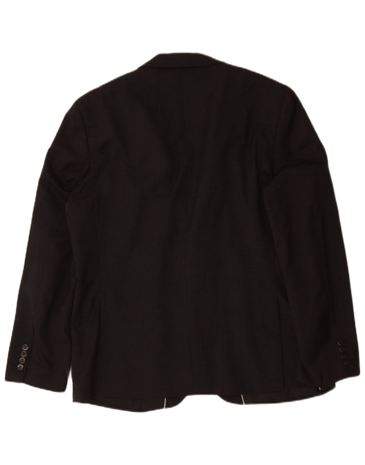 Jachetă pentru bărbați Marks & Spencer Autograph cu 2 nasturi, UK 44 XL, lână neagră
