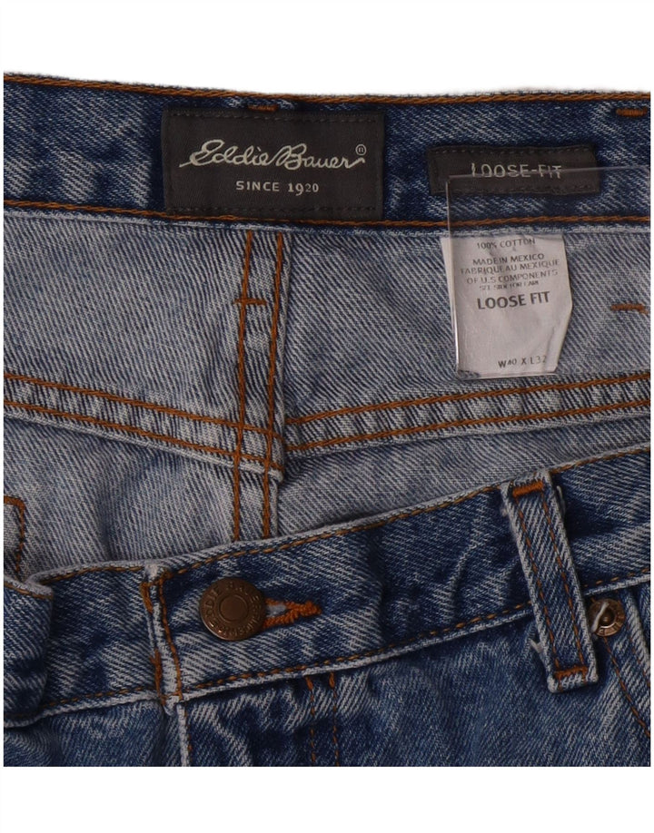 Blugi largi pentru bărbați Eddie Bauer W40 L32 Bumbac albastru