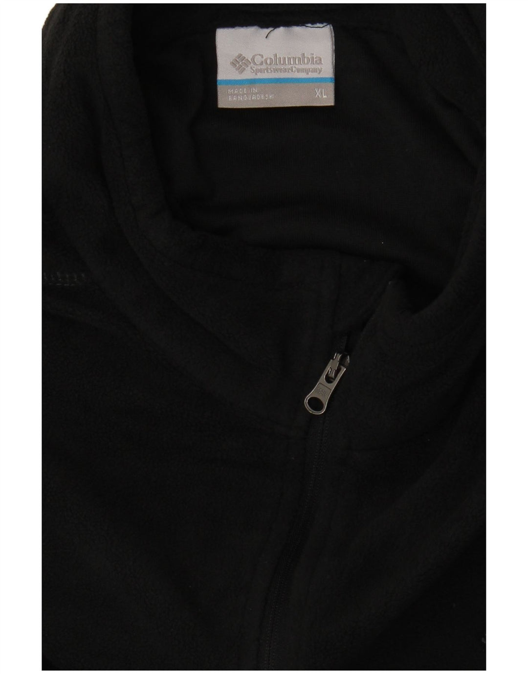 Jumper Columbia pentru bărbați, cu fermoar și gât, fleece XL, negru