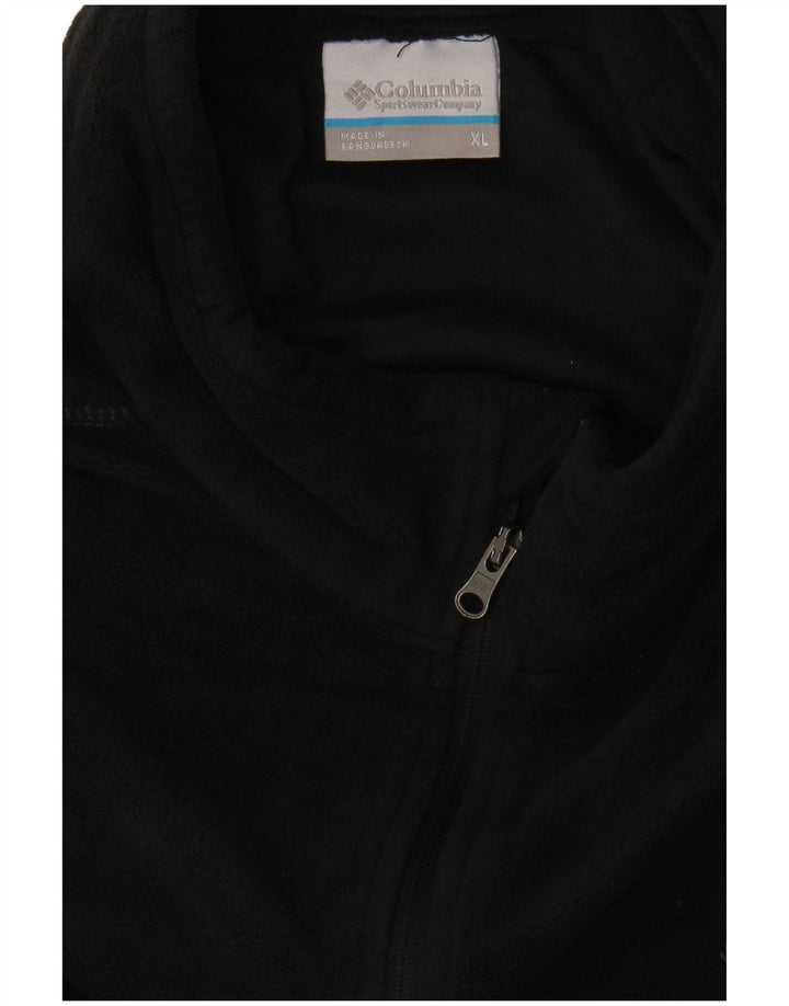 Jumper Columbia pentru bărbați, cu fermoar și gât, fleece XL, negru
