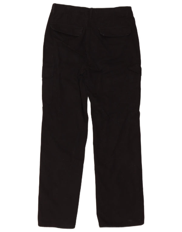 Pantaloni cargo drepti pentru femei Zara EU 40 Medium L30 L33 Bumbac negru