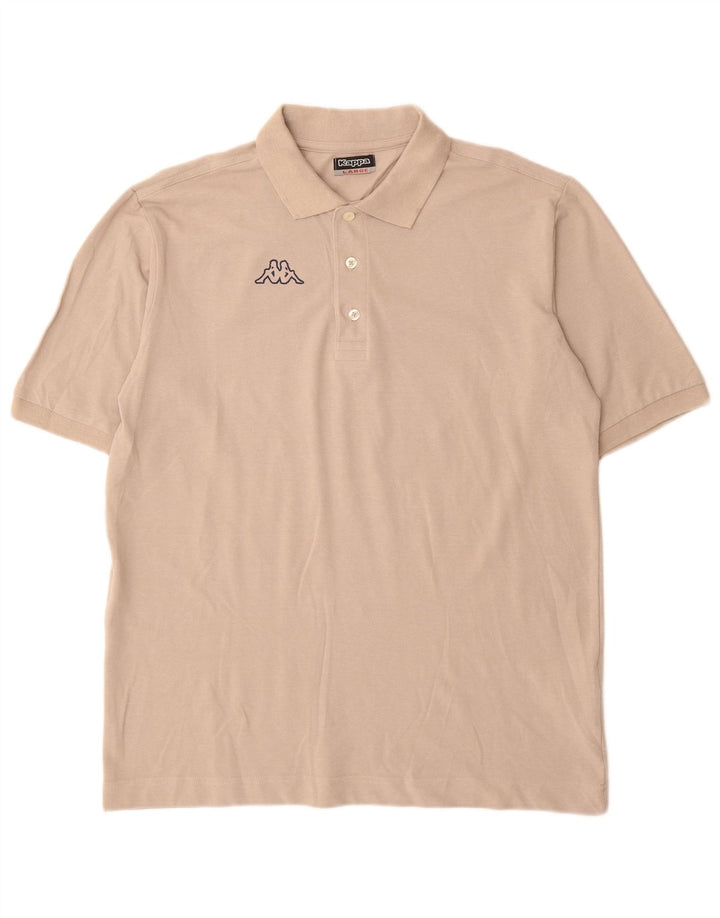 Cămașă polo pentru bărbați Kappa, mare, bej, bumbac