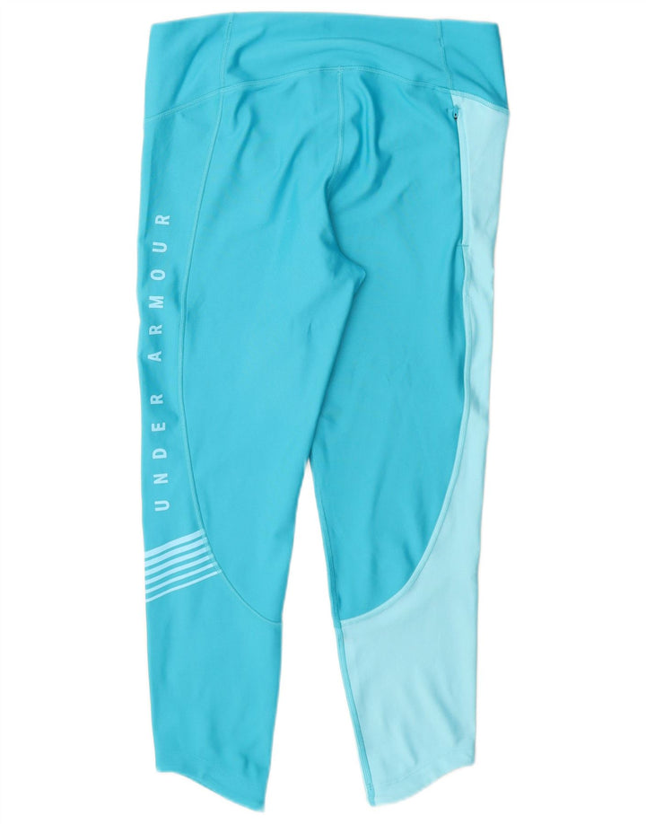 Leggings grafic Under Armour pentru femei Heat Gear UK 14, mare, albastru, poliester