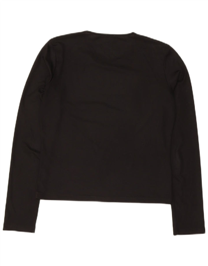 CALVIN KLEIN Womens Crop Top UK 12 Medium Black