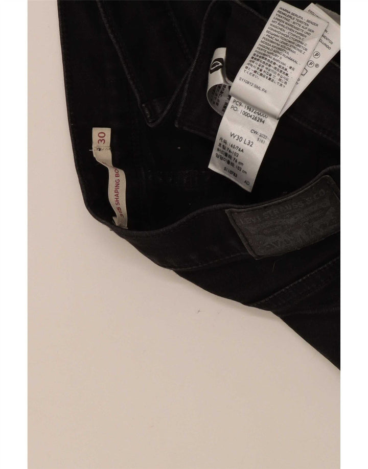 Levi's Womens 315 Bootcut Jeans W30 L32 Black Cotton
