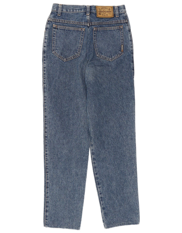 STEFANEL Blugi conici cu talie înaltă pentru femei IT 44 Medium L26 L27 Bumbac albastru