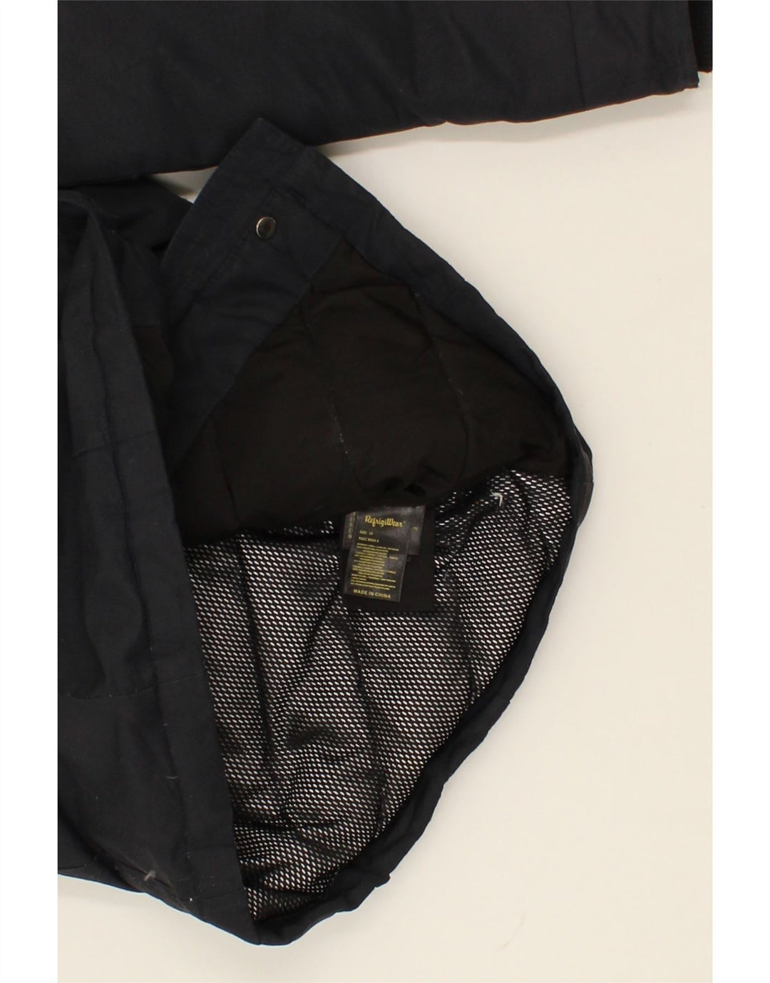 REFRIGIWEAR Girls Hooded Padded Jacket 9-10 Years Navy Blue Polyester Vintage Refrigiwear and Second-Hand Refrigiwear from Messina Hembry 