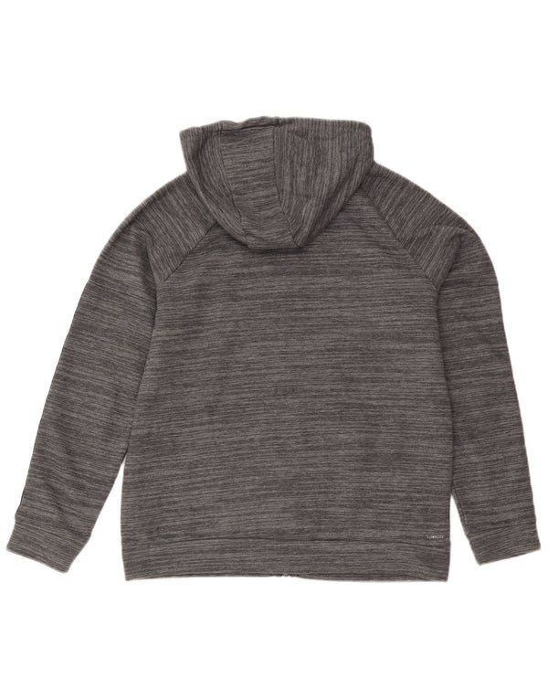 Pulover cu capota cu fermoar grafic Adidas pentru femei Marea Britanie 16/18, bumbac cu dungi gri mari