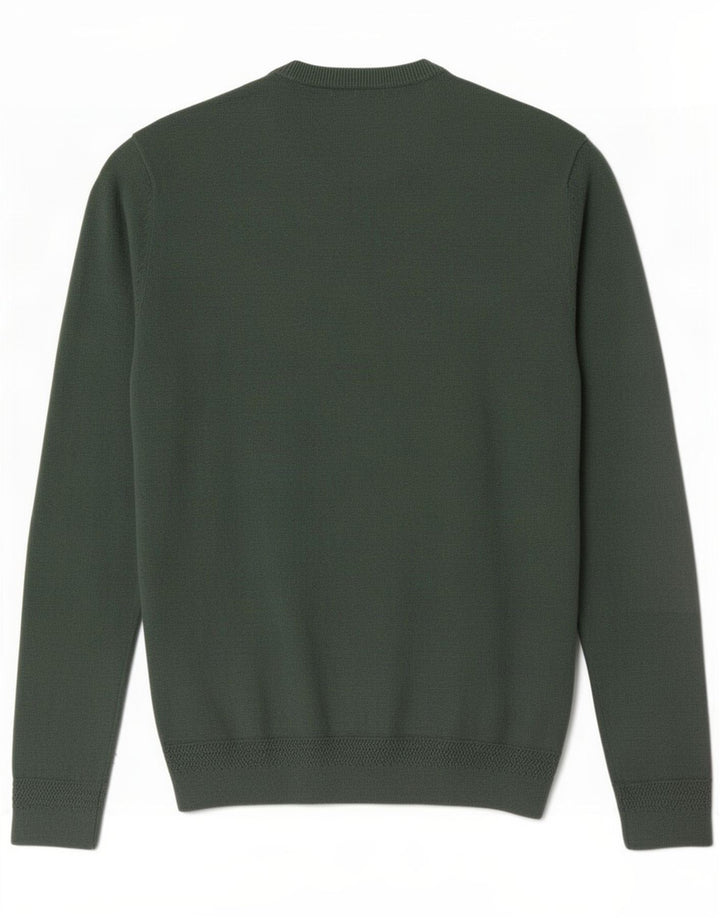 Pulover Jack Wills pentru bărbați cu gât roșu, bumbac verde mic