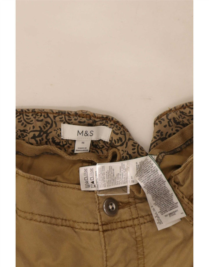 Pantaloni scurti cargo pentru femei Marks & Spencer UK 16 Large W34 Beige Lycra